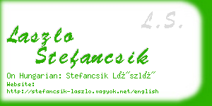 laszlo stefancsik business card